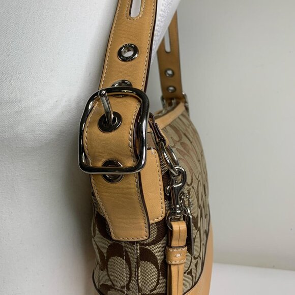 Tan and brown Coach Signature - Picture 4 of 8